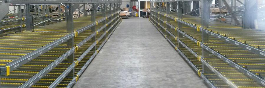 Palletstelling met doorrolstelling/Flowracks GS-Hydro