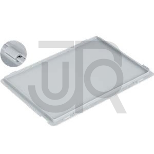 Deksel Euronorm 400 x 300 t.b.v. kunststof bakken grijs-0