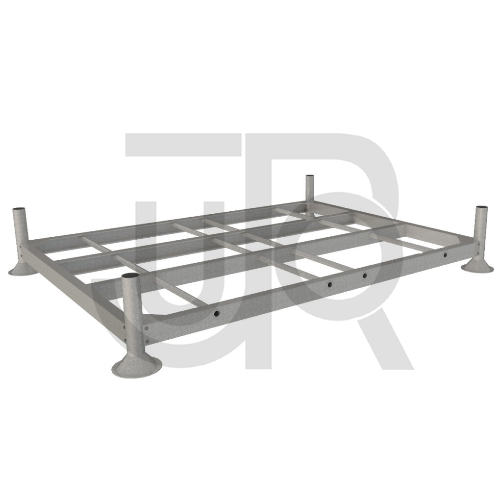 Verzinkt professioneel stapelrek 1545x1180mm excl. rongen