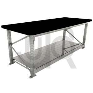 Werktafel verzinkt L2000xD900xH900, 28mm MDF werkblad incl. extra legbord-0