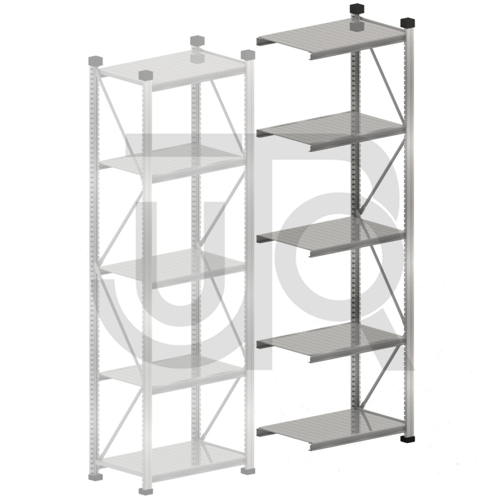 Gebruikte legbordstelling H2960 x D400 | aanbouwset vak 1500 mm-0