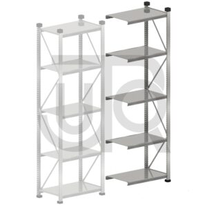 Gebruikte legbordstelling H2960 x D400 | aanbouwset vak 1500 mm-0