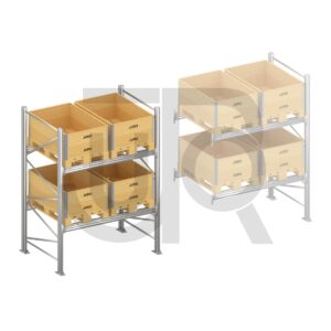 Palletstelling H2500 x D1100, liggers 106/3 | startset vak 1800mm-0