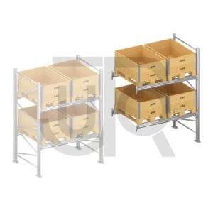 Palletstelling H2500 x D1100, liggers 106/3 | aanbouwset vak 1800mm-0