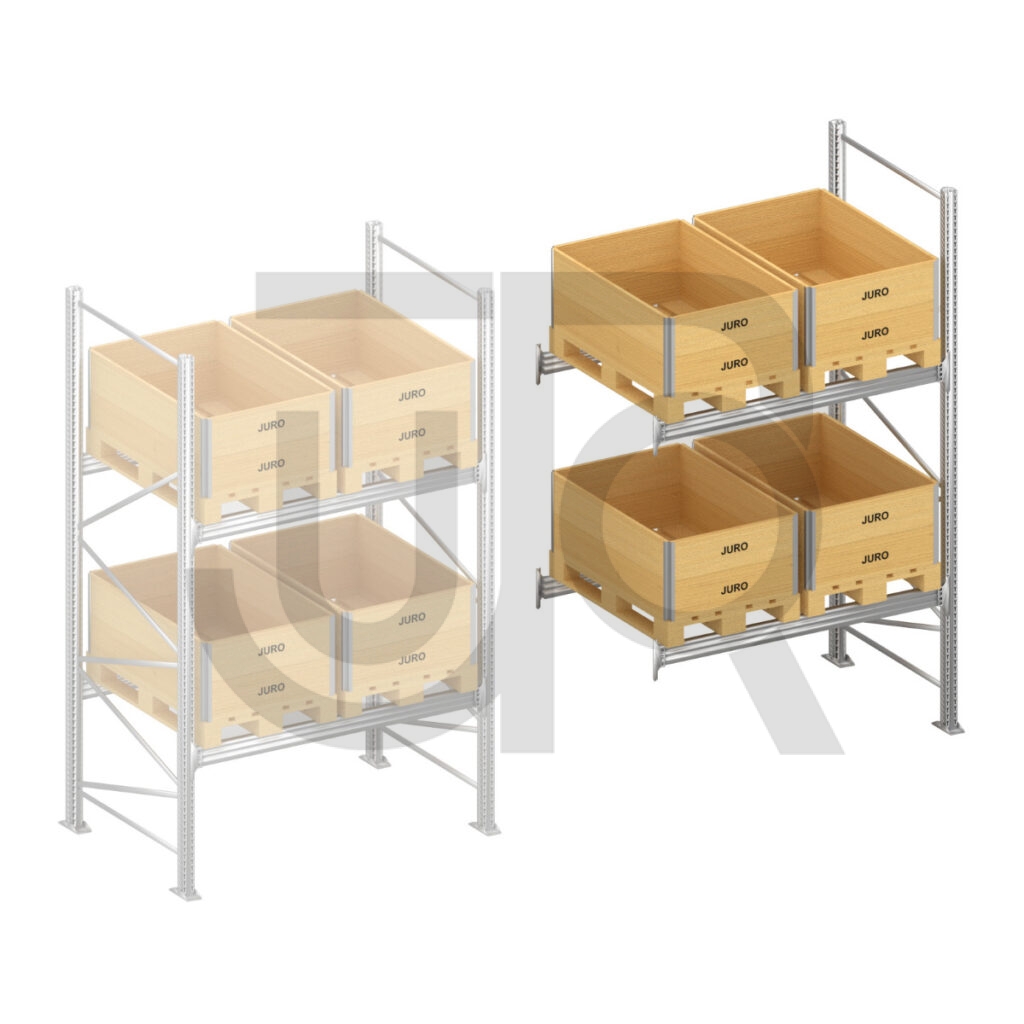 Palletstelling H3000 x D1100, liggers 106/3 | aanbouwset vak 1800mm-0