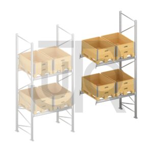 Palletstelling H4000 x D1100, liggers 106/3 | aanbouwset vak 1800mm-0