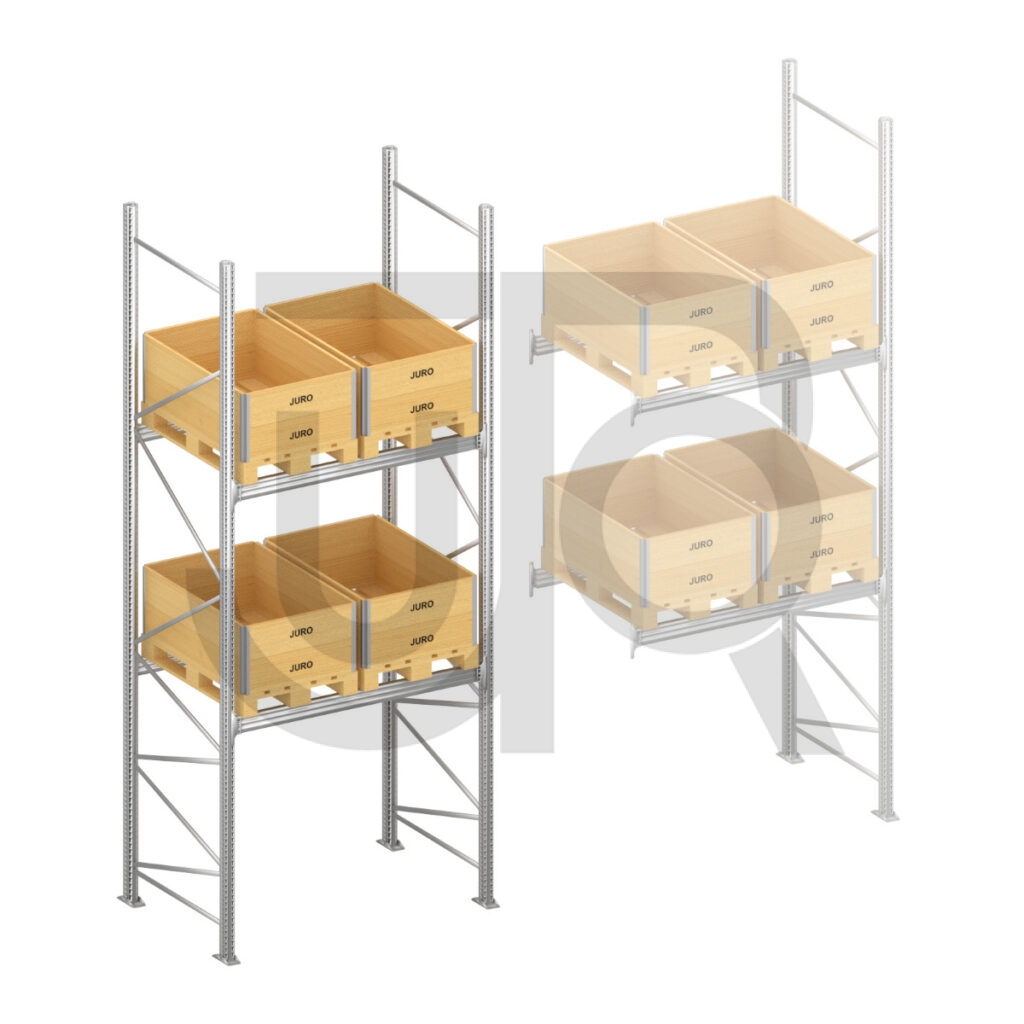 Palletstelling H4500 x D1100, liggers 106/3 | startset vak 1800mm-0