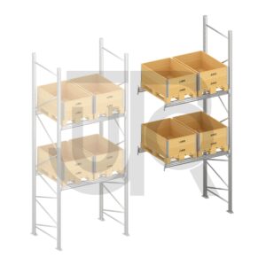 Palletstelling H4500 x D1100, liggers 106/3 | aanbouwset vak 1800mm-0