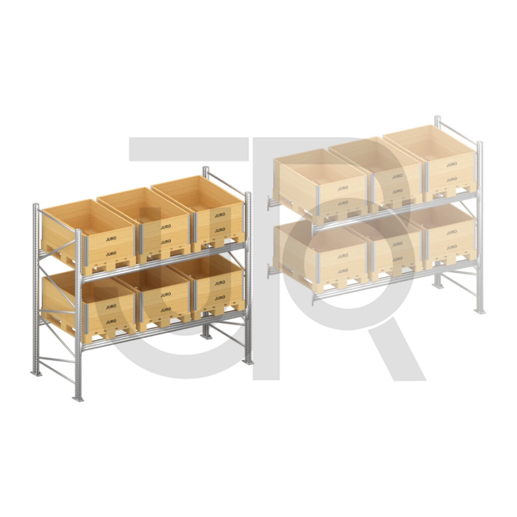 Palletstelling H2500 x D1100, liggers 106/3 | startset vak 2700 mm-0