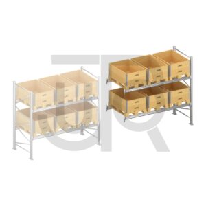 Palletstelling H2500 x D1100, liggers 106/3 | aanbouwset vak 2700mm-0