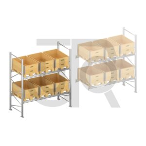 Palletstelling H3000 x D1100, liggers 106/3 | startset vak 2700 mm-0