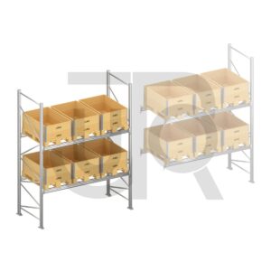 Palletstelling H3500 x D1100, liggers 106/3 | startset vak 2700 mm-0