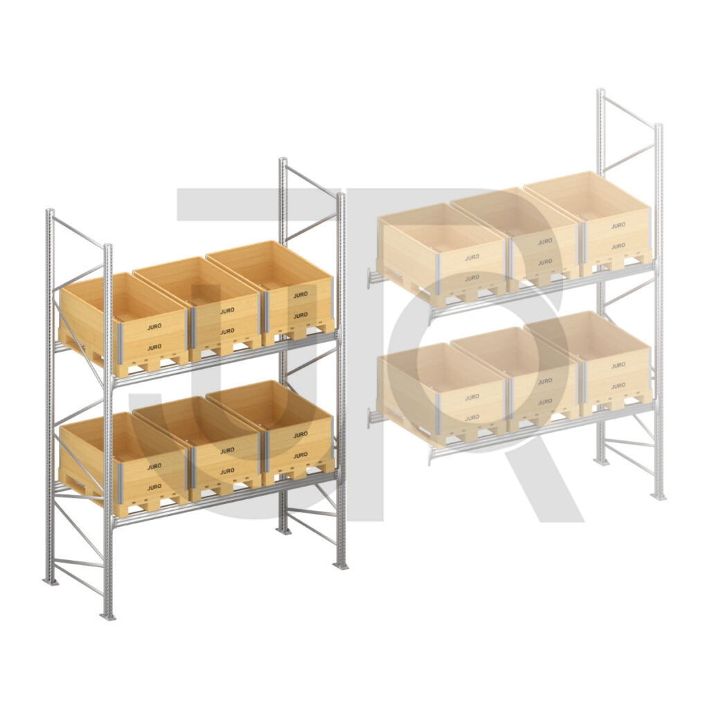 Palletstelling H4000 x D1100, liggers 106/3 | startset vak 2700 mm-0