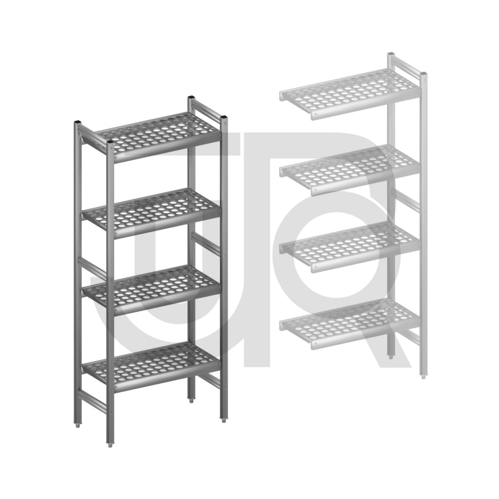 Hygiënische stelling H1685 x D360 | startset vak 660 mm-0