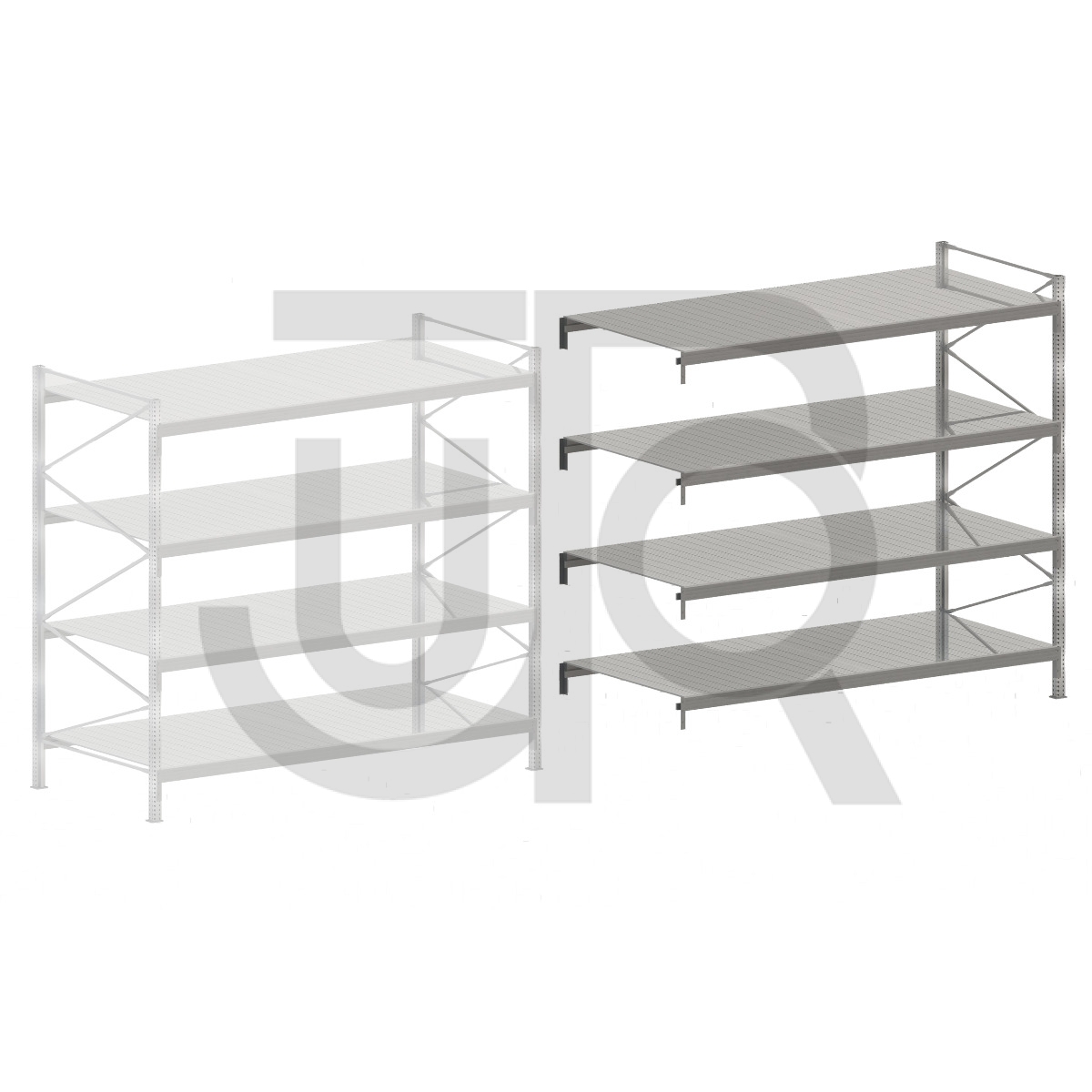 Zware grootvakstelling TS4 H1981 x D600 | aanbouwset vak 2120 mm-0