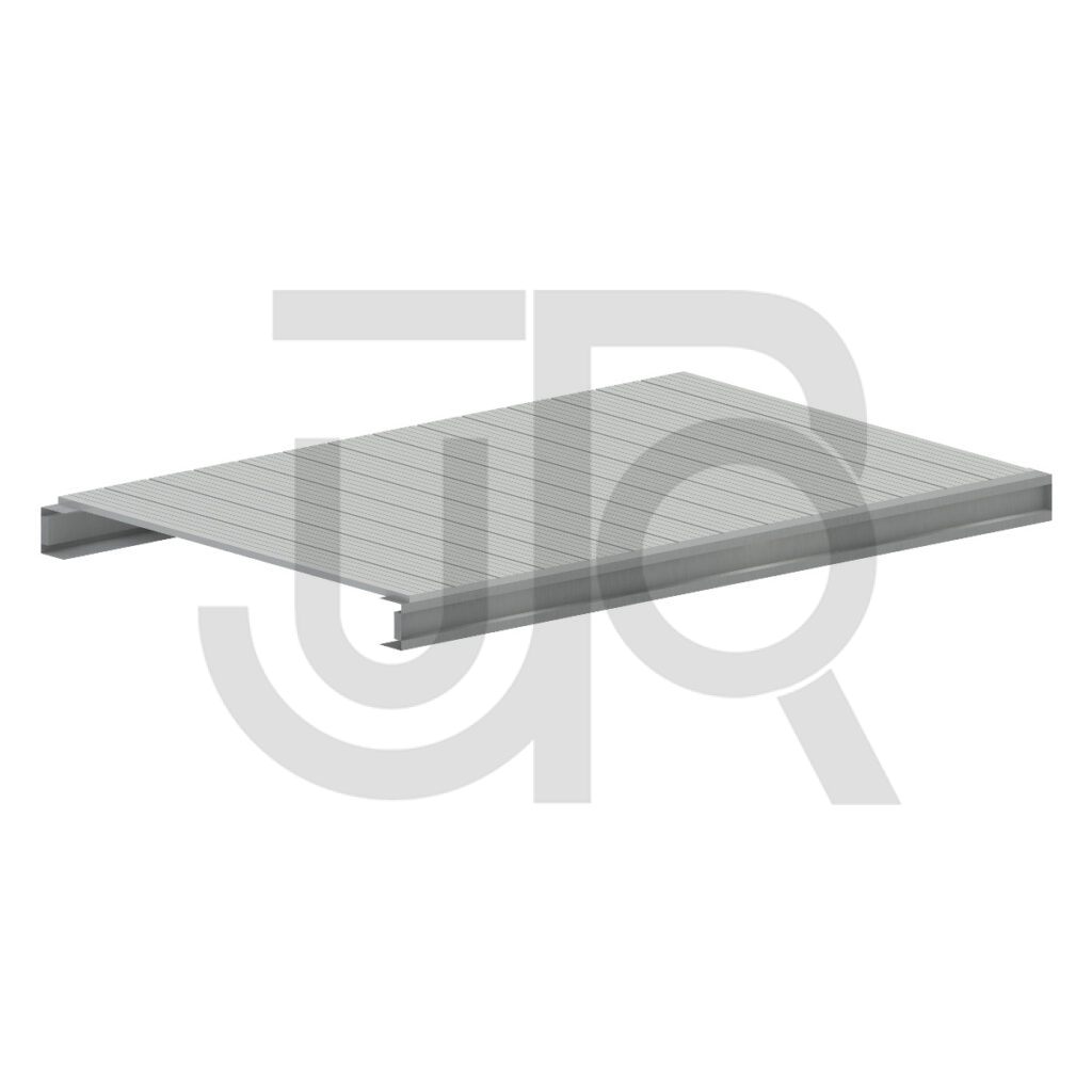 Compleet legbord Metalsistem 600 X 250 mm, H12 mm, type S1 (B x D)-0