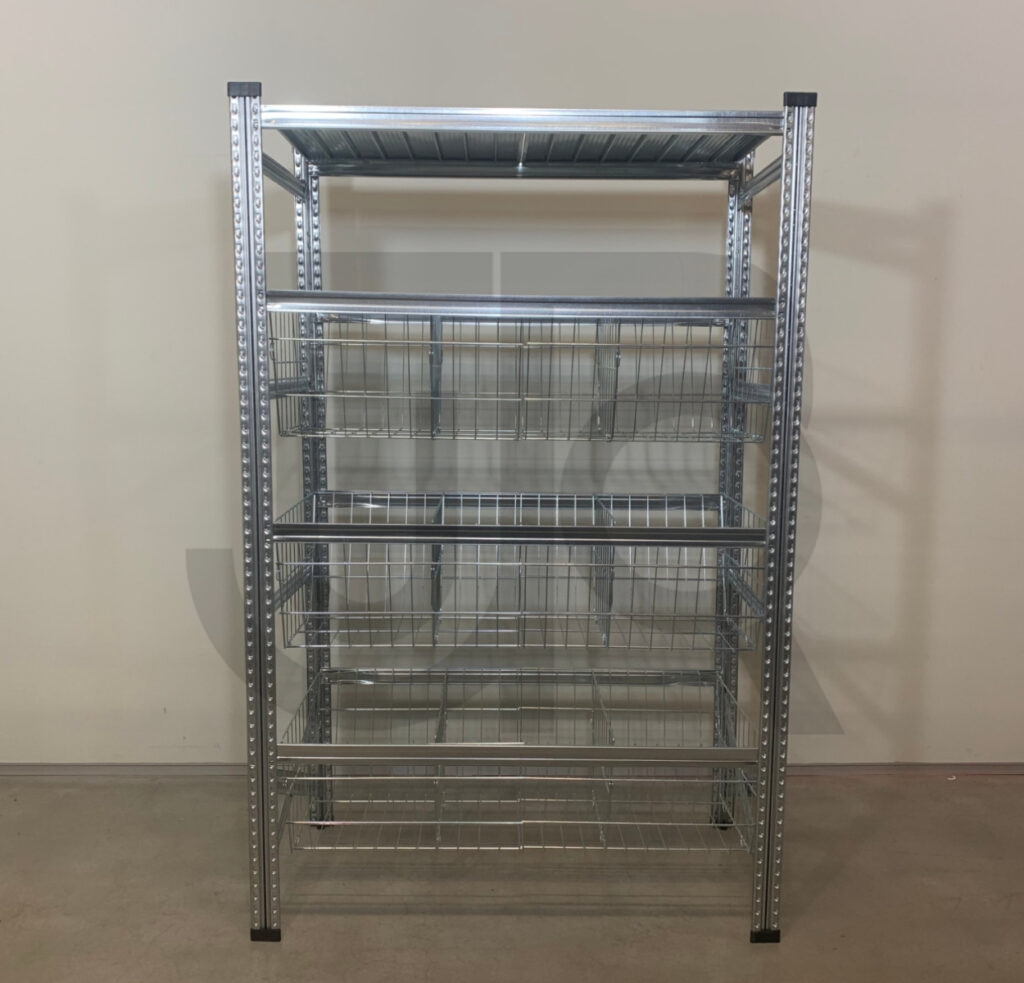 Draadmandstelling H2500 x D600 | vak 1200mm | incl draadmanden-0