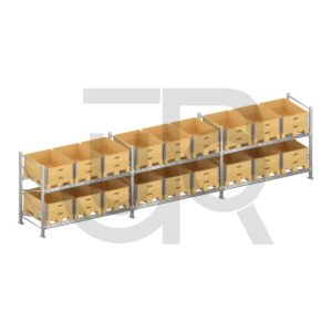 Verzinkte professionele palletstelling H3000 x L5670mm met verzinkte liggers