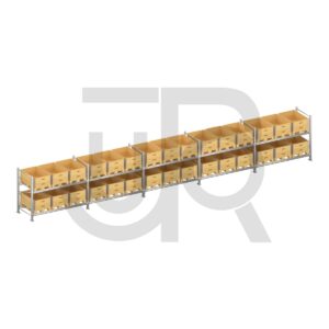 Verzinkte professionele palletstelling H3000 x L5670mm met verzinkte liggers