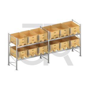 Verzinkte professionele palletstelling H3000 x L5670mm met verzinkte liggers