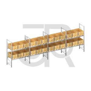 Verzinkte professionele palletstelling H3000 x L5670mm met verzinkte liggers