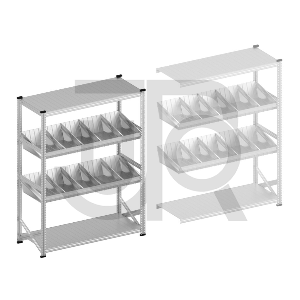 Modulaire bakken stelling H1972 x D700 |startset vak 1500 mm-0