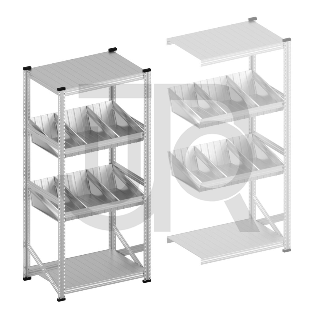 Modulaire bakken stelling H1972 x D500 |startset vak 900 mm-0
