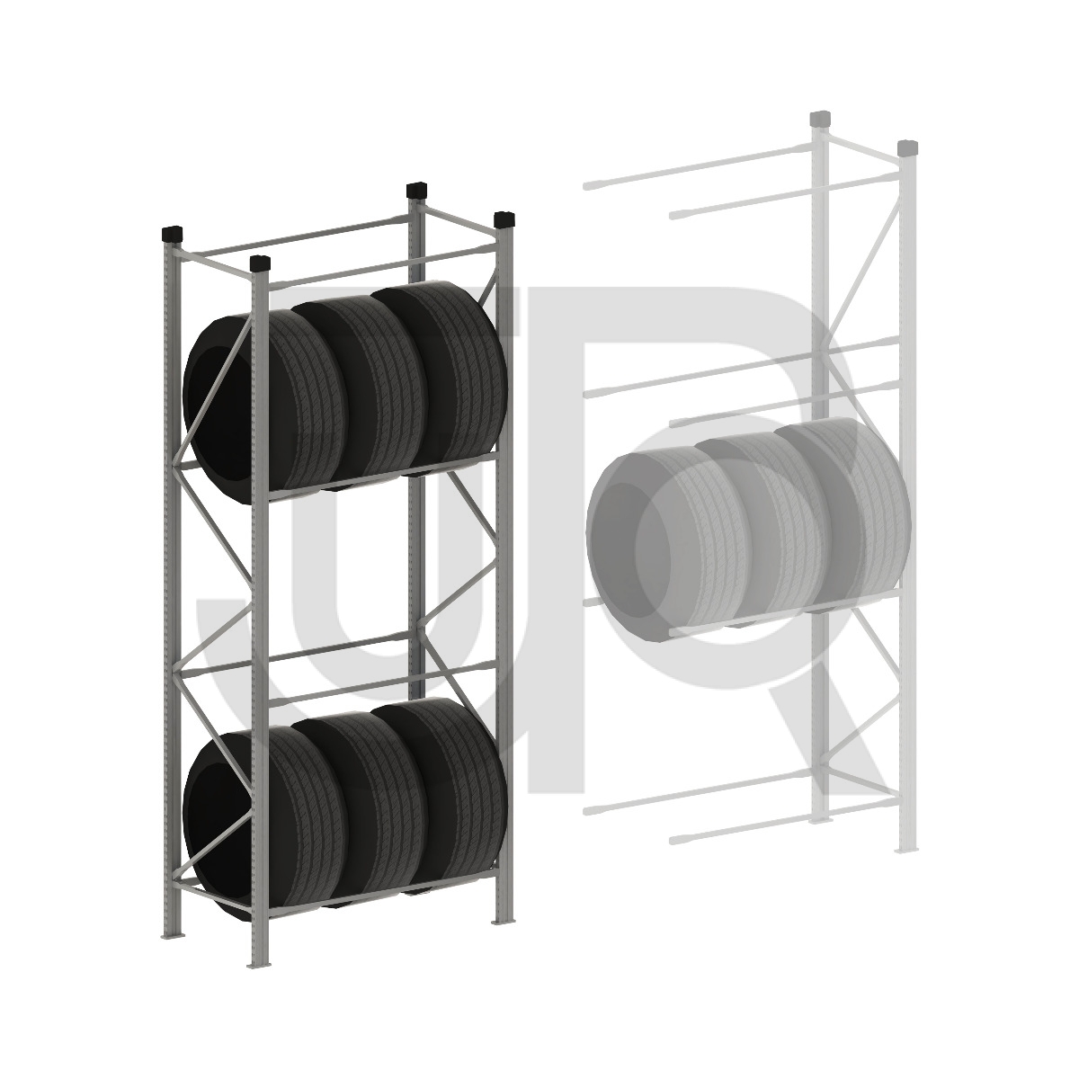 Bandenstelling H2000 x D400 | startset vak 1200 mm-7626