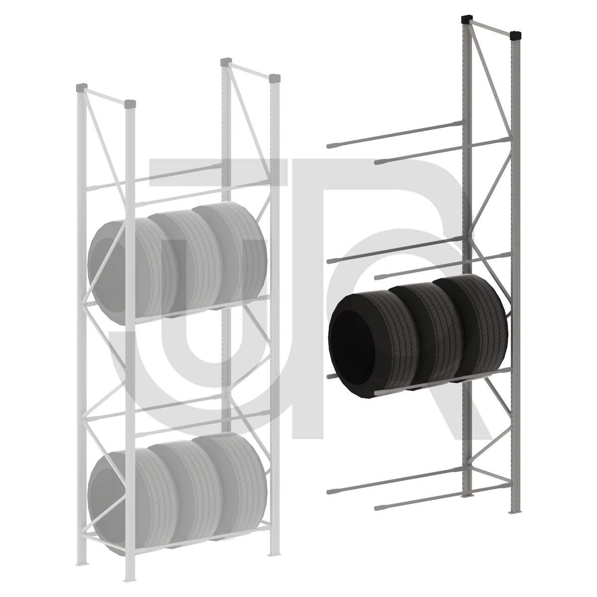 Verzinkte professionele Metalsistem bandenstelling. Grote voorraad - Magazijn.store