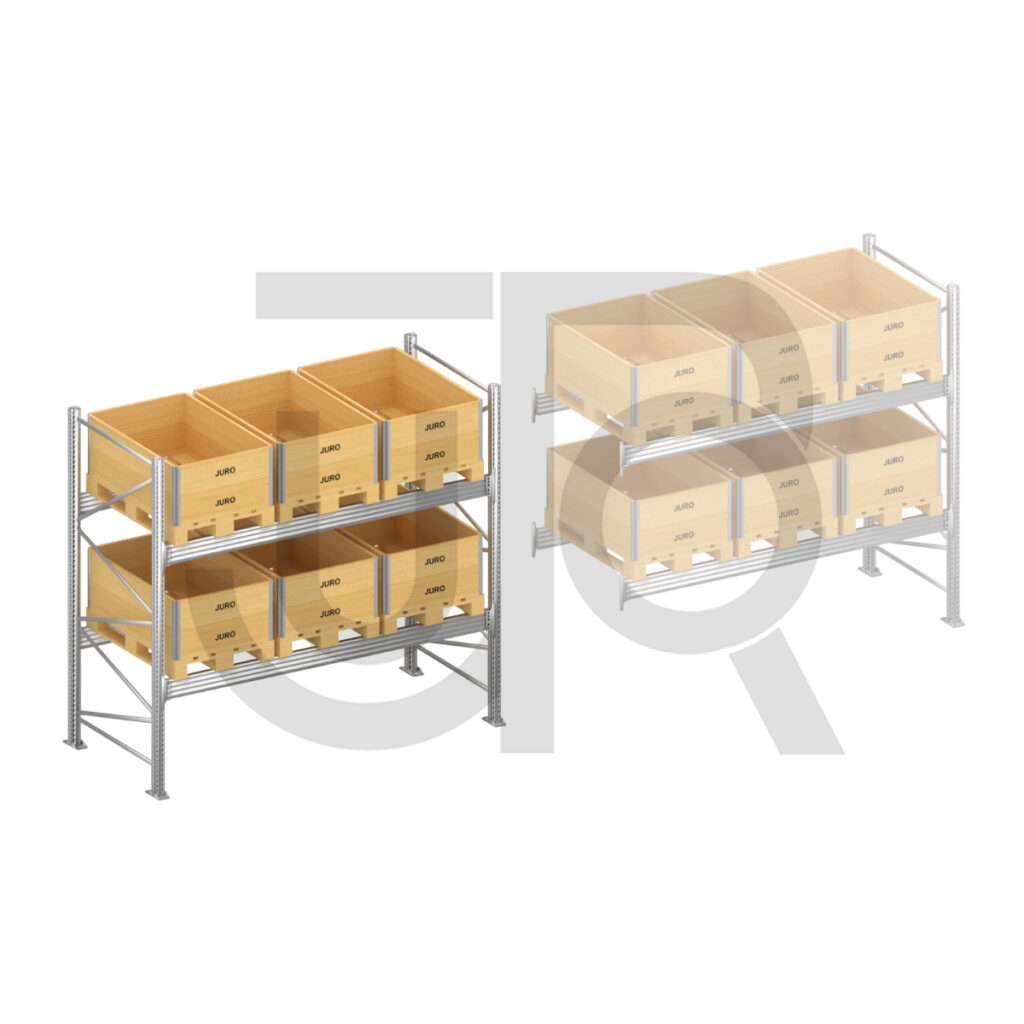 Palletstelling H2500 x D1100, liggers 140/33 | startset vak 2700 mm-0