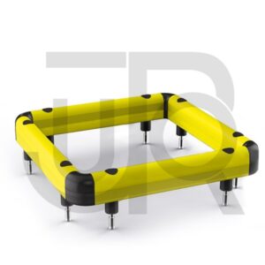 Kunststof kolombeschermer enkele barrière 700x700 mm-0