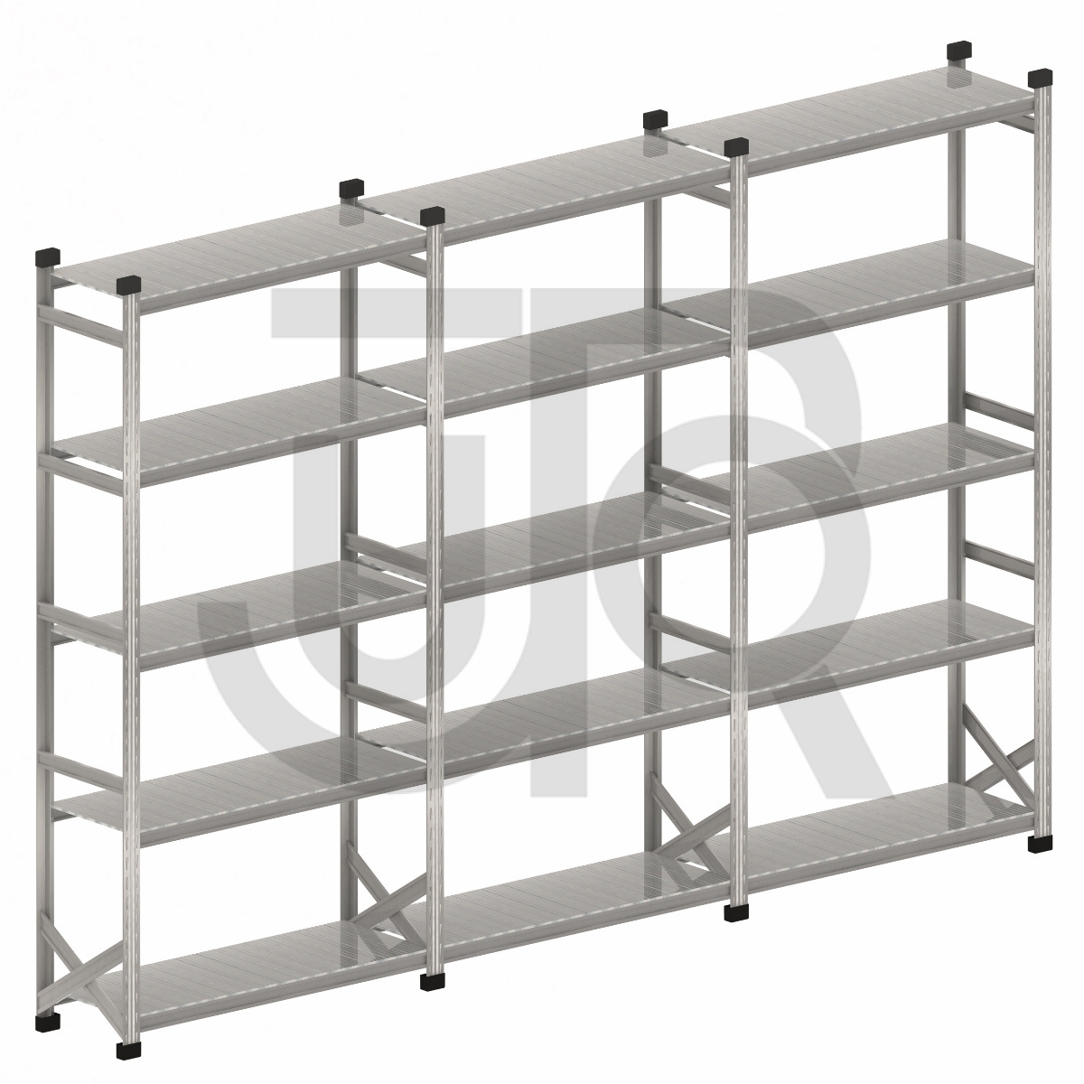 Legbordstelling H3028 x D500 |voordeelrij 3x vak 1350 mm-0