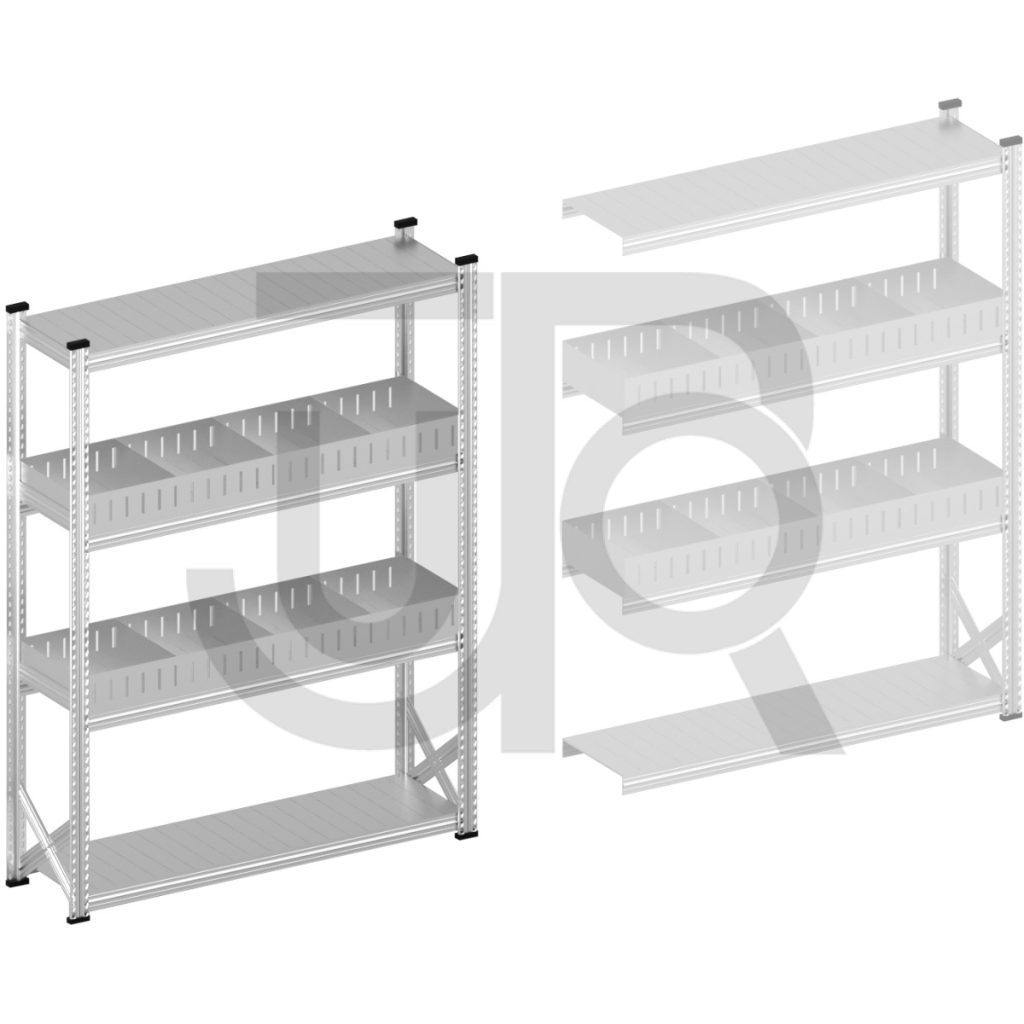 Vakkenstelling H1972 x D400 | startset vak 1500 mm | rechte opzetranden 100 mm-0