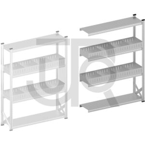 Vakkenstelling H1972 x D500 | aanbouwset vak 1500 mm | rechte opzetranden 100 mm-0