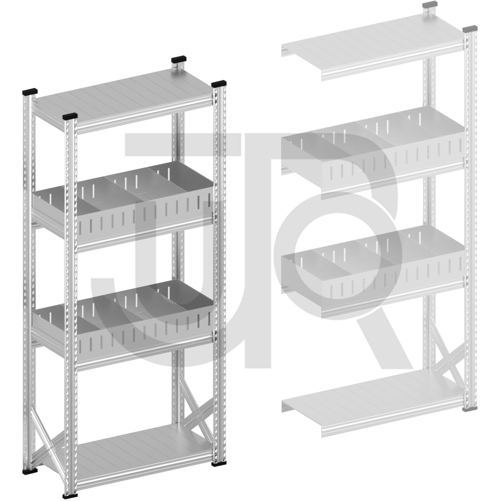 Vakkenstelling H1972 x D500 | startset vak 900 mm | rechte opzetranden 100 mm-0