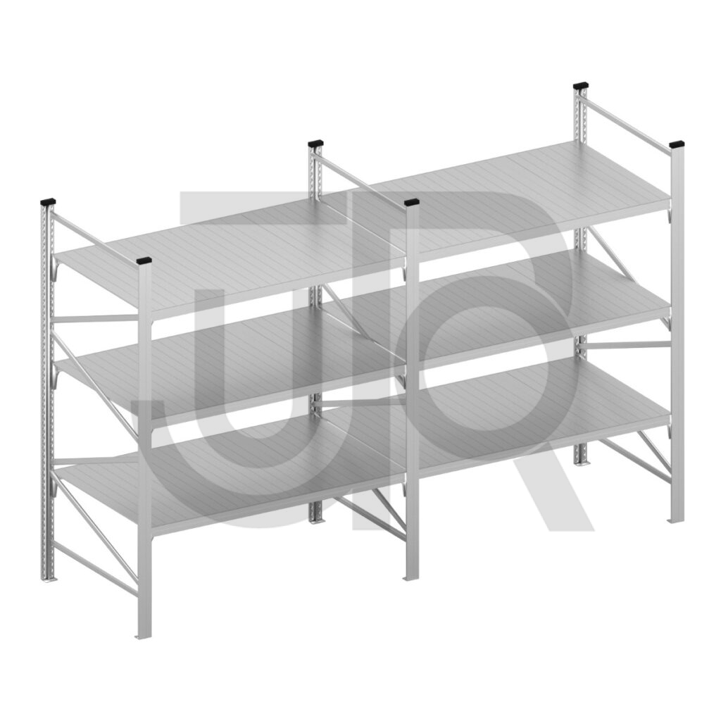 Halfzware grootvakstelling H2000 x D600 | voordeelrij 2x vak 1500 mm-0