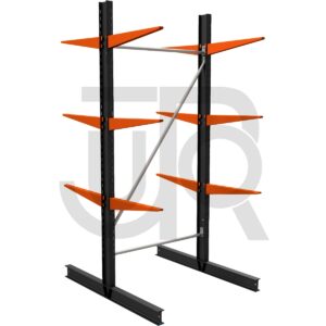 Dubbelzijdige draagarmstelling H2250 mm, 3 niveaus arm 600 mm | startset-0