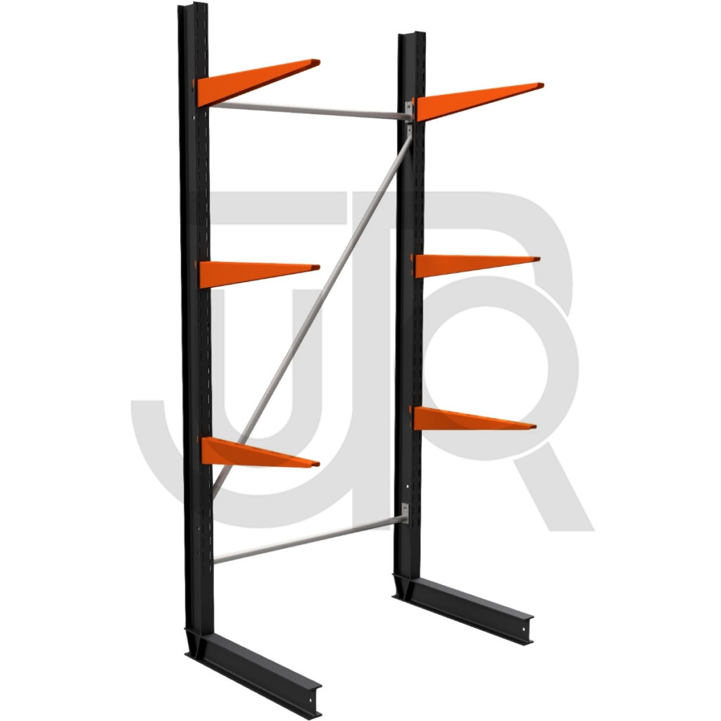 Enkelzijdige draagarmstelling H2250 mm, 3 niveaus arm 600 mm | startset-0