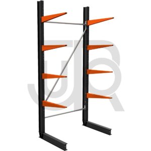 Enkelzijdige draagarmstelling H2250 mm, 4 niveaus arm 600 mm | startset-0