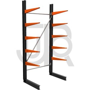 Enkelzijdige draagarmstelling H2250 mm, 6 niveaus arm 600 mm | startset-0