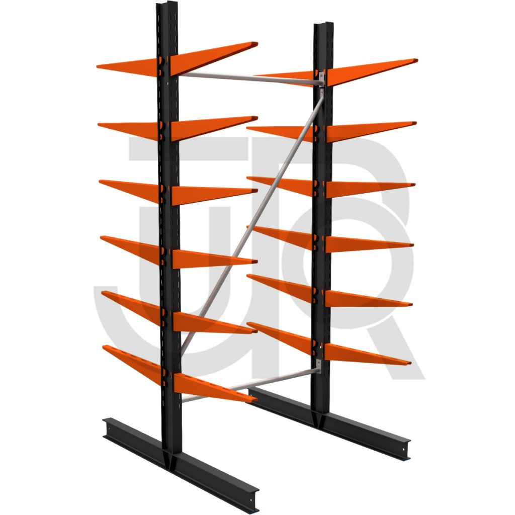 Dubbelzijdige draagarmstelling H2250 mm, 6 niveaus arm 600 mm | startset-0