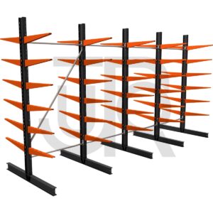 Dubbelzijdige draagarmstelling H2250 mm, 6 niveaus arm 600 mm | voordeelrij-0