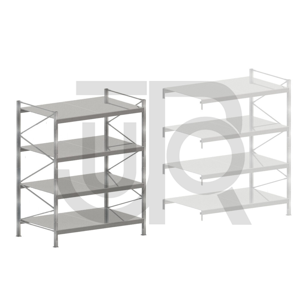 Zware grootvakstelling TS4 H2476 x D600 | startset vak 1520 mm-0