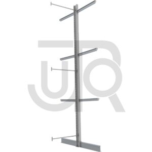 Dubbelzijdige draagarmstelling H6000 mm, 3 niveaus arm 1000 mm| aanbouwset-0