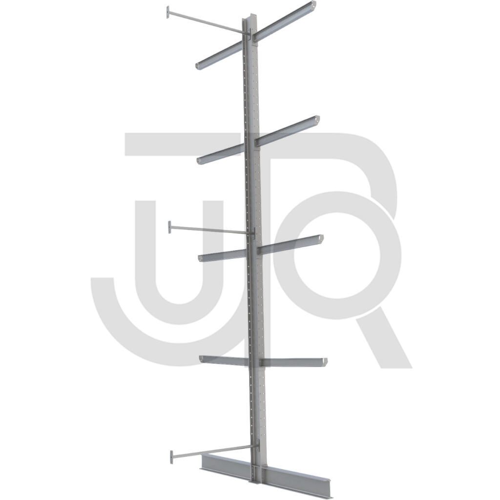 Dubbelzijdige draagarmstelling H6000 mm, 4 niveaus arm 1000 mm| aanbouwset-0