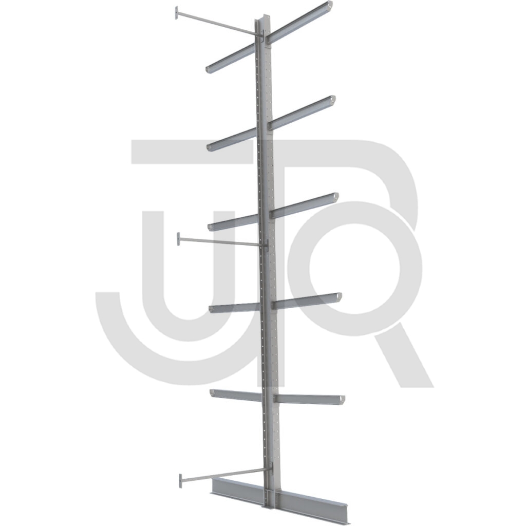 Dubbelzijdige draagarmstelling H6000 mm, 5 niveaus arm 1200 mm| aanbouwset-0