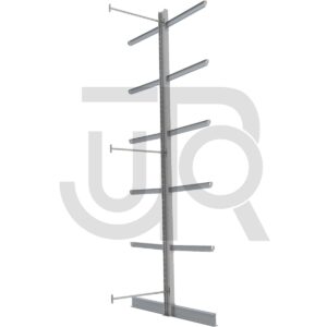 Dubbelzijdige draagarmstelling H6000 mm, 5 niveaus arm 1000 mm| aanbouwset-0