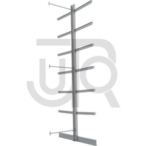 Dubbelzijdige draagarmstelling H6000 mm, 6 niveaus arm 1200 mm| aanbouwset-0