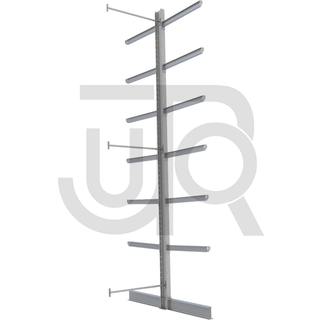 Dubbelzijdige draagarmstelling H6000 mm, 6 niveaus arm 1000 mm| aanbouwset-0
