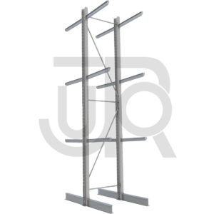 Dubbelzijdige draagarmstelling H6000 mm, 3 niveaus arm 1200 mm| startset-0